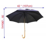 35in. Wooden Pole Stick Umbrella
